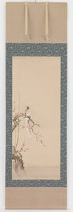 Vogel en pruimenbloesems door Hanabusa Itcho